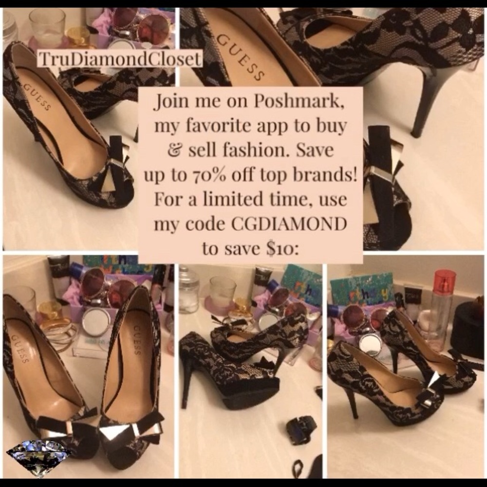 Rose Nude Lace Guess Heels